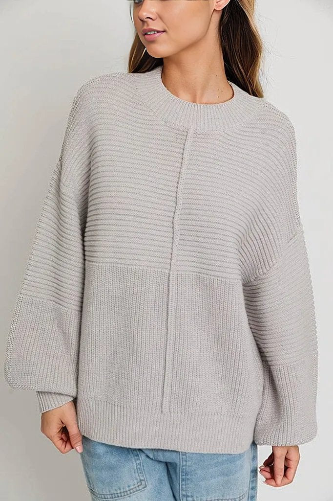 LE LIS Shirts & Tops Ribbed Knitted Sweater