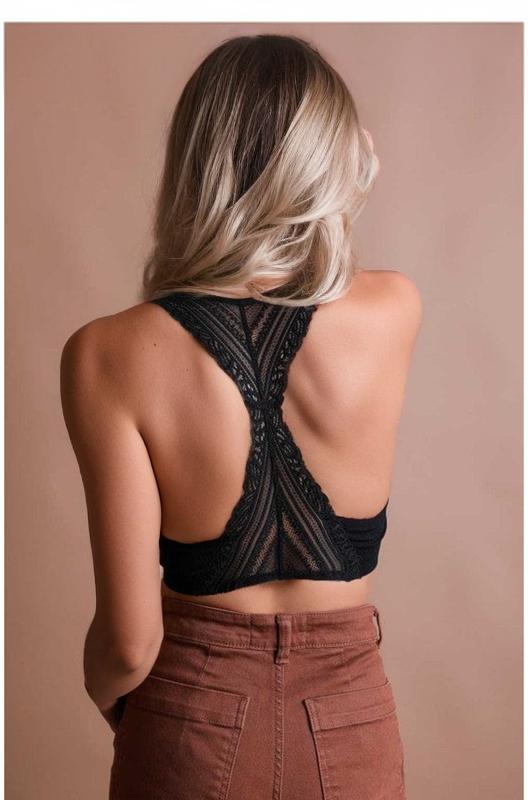 Seamless Front Lace Racerback Bralette