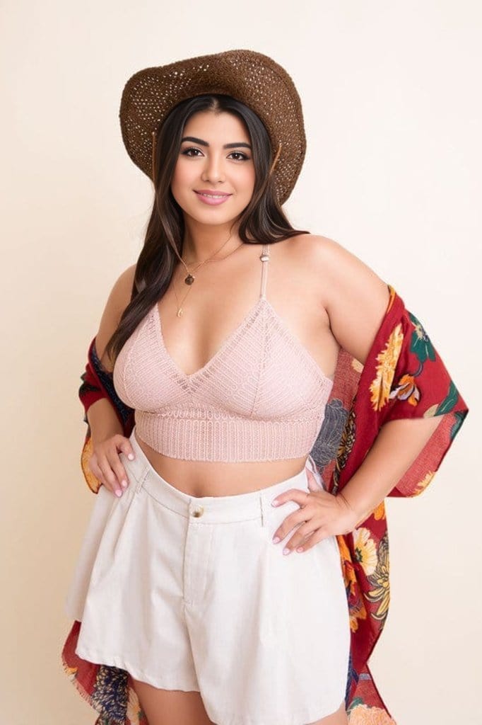 Curvy Boho Racerback Bralette