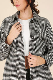 Lilou Black hound tooth check / S Hound tooth long shacket