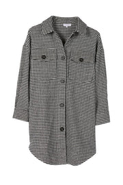 Lilou Black hound tooth check / S Hound tooth long shacket