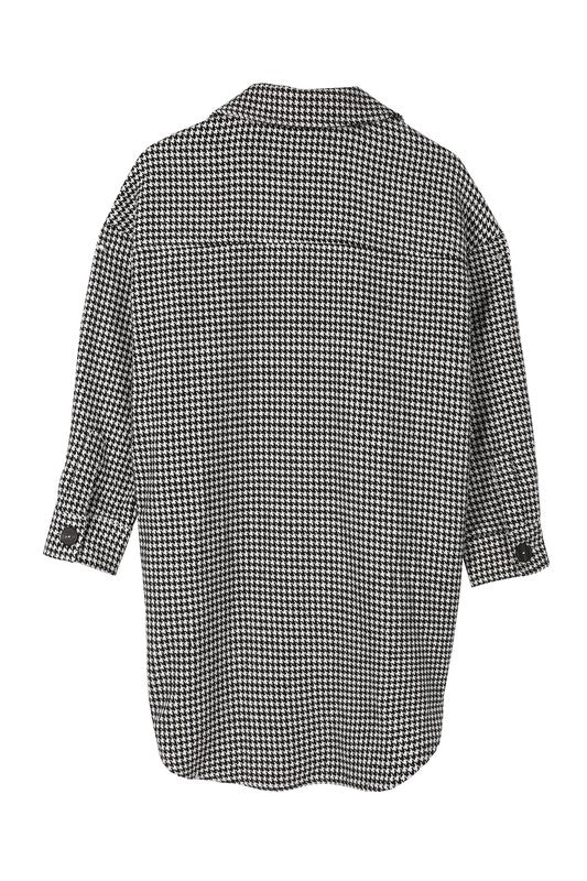 Lilou Black hound tooth check / S Hound tooth long shacket