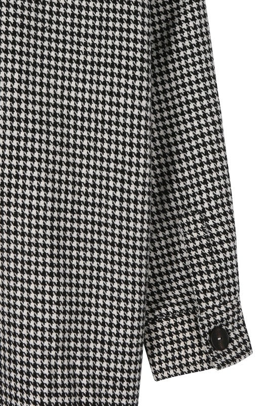 Lilou Black hound tooth check / S Hound tooth long shacket