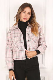 Lilou Plaid crop jacket