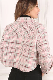 Lilou Plaid crop jacket