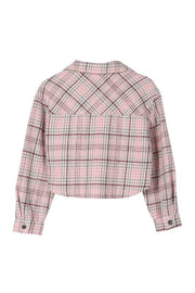 Lilou Plaid crop jacket