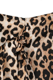 Lilou Skirts Satin Leopard tie skirt