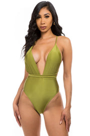 Mermaid Swimwear Swimwear OLIVE / S ONE-PIECE BATHING SUIT