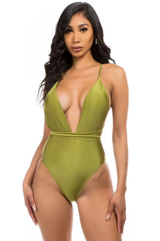 Mermaid Swimwear Swimwear OLIVE / S ONE-PIECE BATHING SUIT