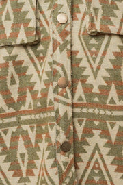 Pocket Aztec Print Jacket
