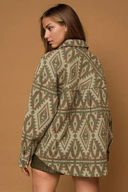 Pocket Aztec Print Jacket