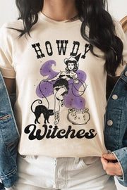 No brand Shirts & Tops CREAM / S Howdy Witches Graphic T-Shirt