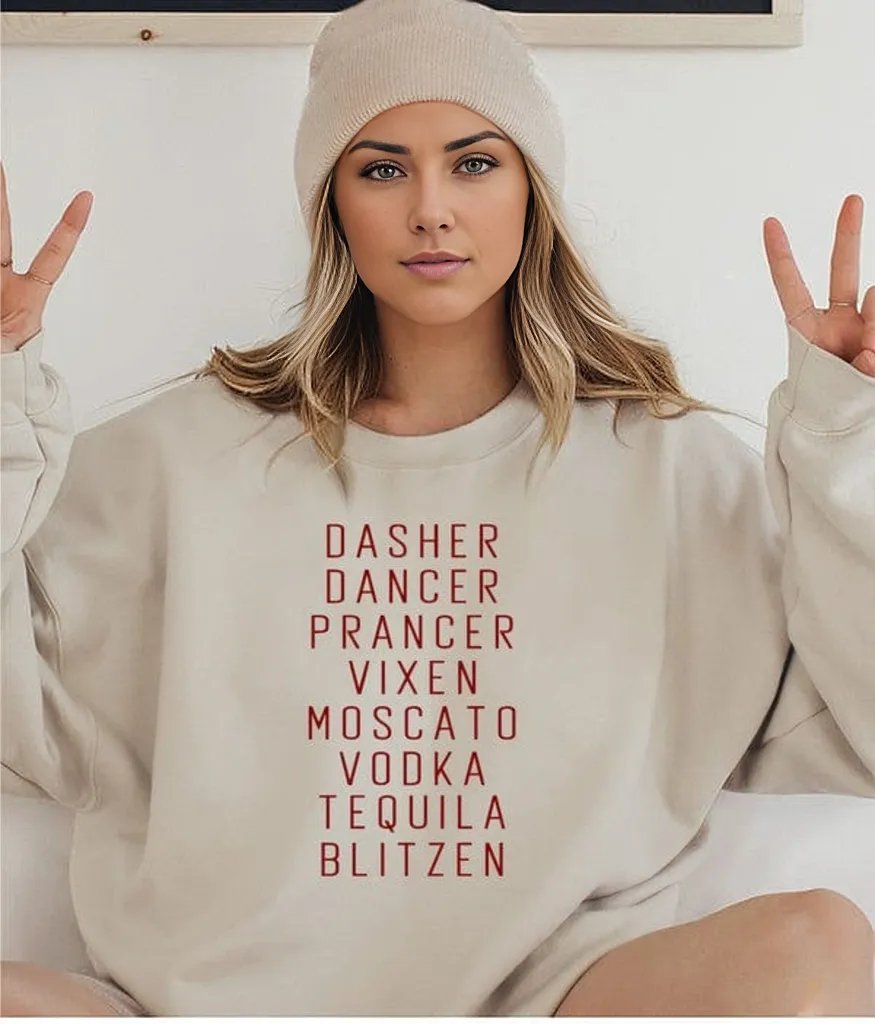 Shirts Sand / L Dasher Dancer Prancer Vixen Boutique Sweatshirt