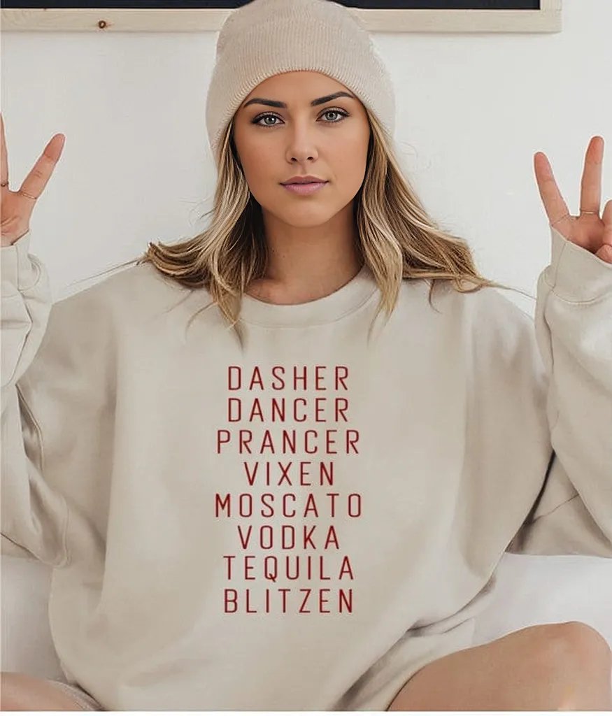 Ocean and 7th Shirts Sand / L Dasher Dancer Prancer Vixen Boutique Sweatshirt