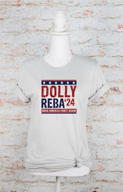 Ocean and 7th Silver / 2X Dolly Reba President 2024 Softstyle Graphic Tee