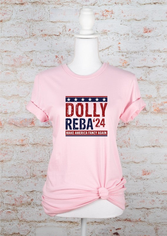 Ocean and 7th Soft Pink / 2X Dolly Reba President 2024 Softstyle Graphic Tee