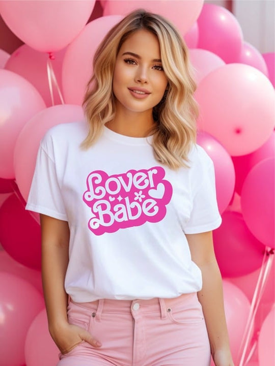 White / 2X Lover Babe Graphic Tee