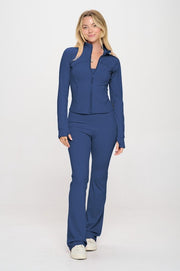 OTOS Active Navy / S 2 Piece Set Matching Flare jumpsuit Active Jacket