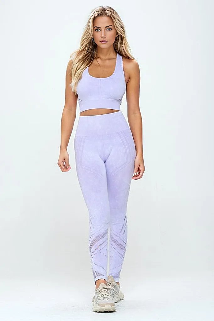 Seamless Two Piece Yoga mineral washed active set