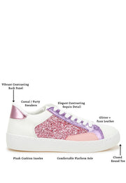 Cosmolight Glitter Faux Leather Sneakers