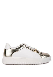 Nemo Contrasting Metallic Faux Leather Sneakers