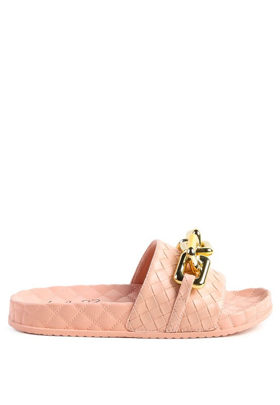 Rag Company Sandals Miami Bling Chain Strap Flats