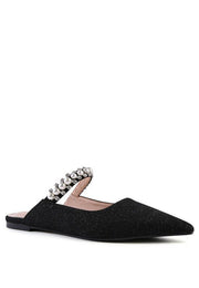 Black / 5 GEODE Mary Jane Cutout Embellished Mules