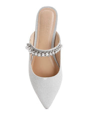 Rag Company Shoes GEODE Mary Jane Cutout Embellished Mules