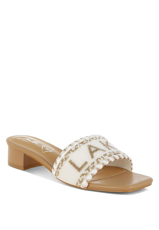 Rag Company Vacay Babe Lake Como Beaded Slip-On Heels
