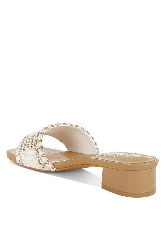 Rag Company Vacay Babe Lake Como Beaded Slip-On Heels