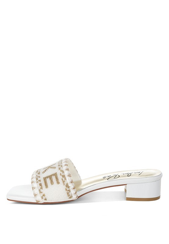 Rag Company Vacay Babe Lake Como Beaded Slip-On Heels