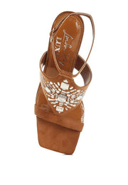 Rag Company Warda Jeweled Shiny Stiletto Heels