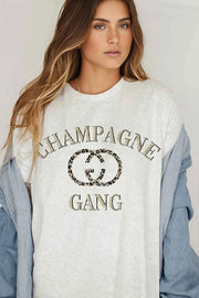 CHAMPAGNE GANG GRAPHIC PLUS SIZE TEE
