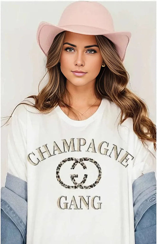 CHAMPAGNE GANG GRAPHIC PLUS SIZE TEE