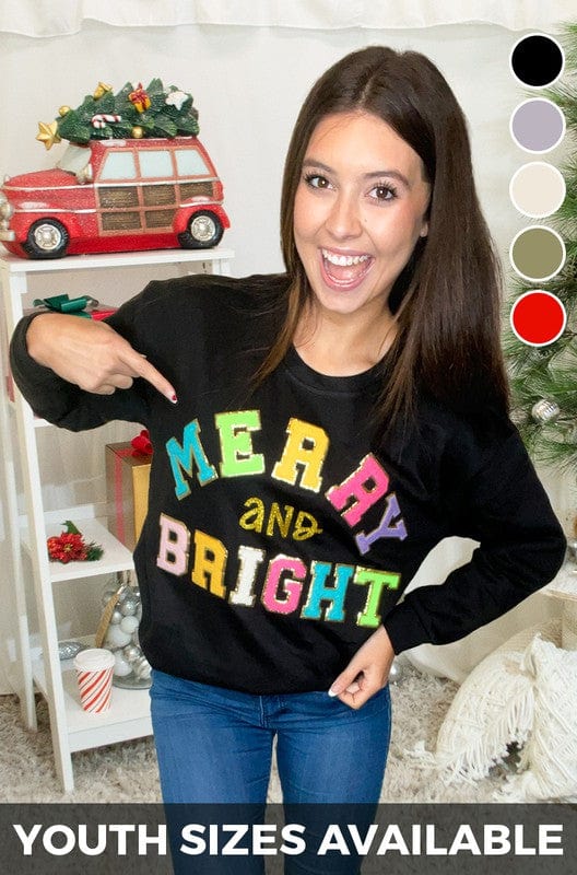 Merry and Bright Chenille Sweatshirt