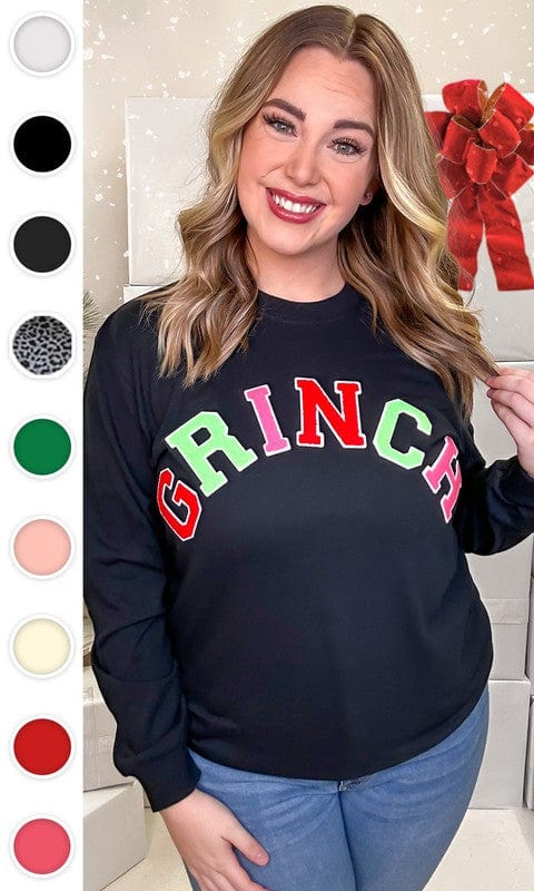 Soft Ideal Chenille Grinch Long Sleeve T-Shirt