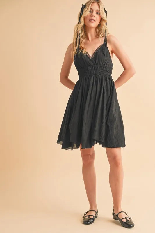Trendsi Aemi+Co Lace Detail Mini Cami Dress