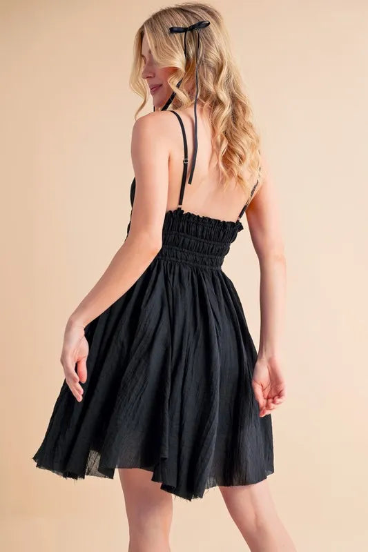 Trendsi Aemi+Co Lace Detail Mini Cami Dress