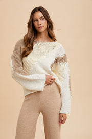 Trendsi Annie Wear Color Block Drop Shoulder Sweater