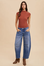 Trendsi Annie Wear Mid Rise Barrel Leg Jeans with Pockets