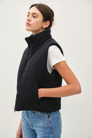 Trendsi Be Cool Zip Up Turtleneck Puffer Vest with Pockets