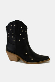Trendsi Beast Fashion Faux Leather Star-Shaped Cutouts Point Toe Boots