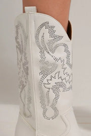 Trendsi Beast Fashion Rhinestone Detail Point Toe Boots