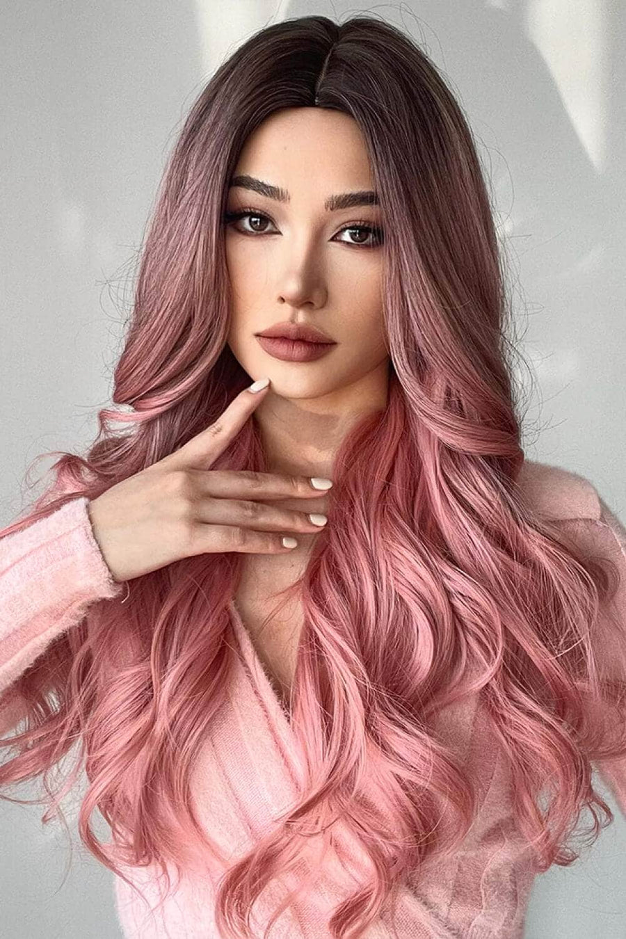 PRE-ORDER Fashion Wave Synthetic Long Wigs in Pink 26''