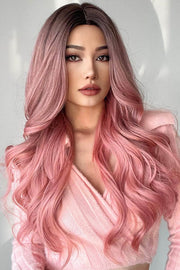 PRE-ORDER Fashion Wave Synthetic Long Wigs in Pink 26''