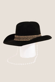 Trendsi Hats Bk / One Size Fame Ornate Band Cowboy Hat