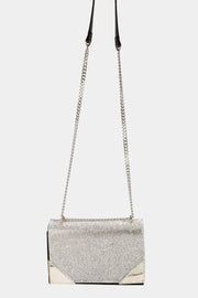 Trendsi BK / One Size Fame Rhinestone Studded Rectangle Crossbody Bag