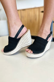 Trendsi Black / 6 Forever Link Peep Toe High Heel Sandals