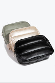 Trendsi Black / One Size Fame Quilted Nylon Crossbody Bag