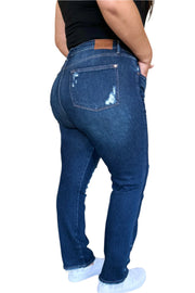 Trendsi Bottoms/Jeans Judy Blue High Waist Rigid Magic Heavy Destroy Straight Jeans